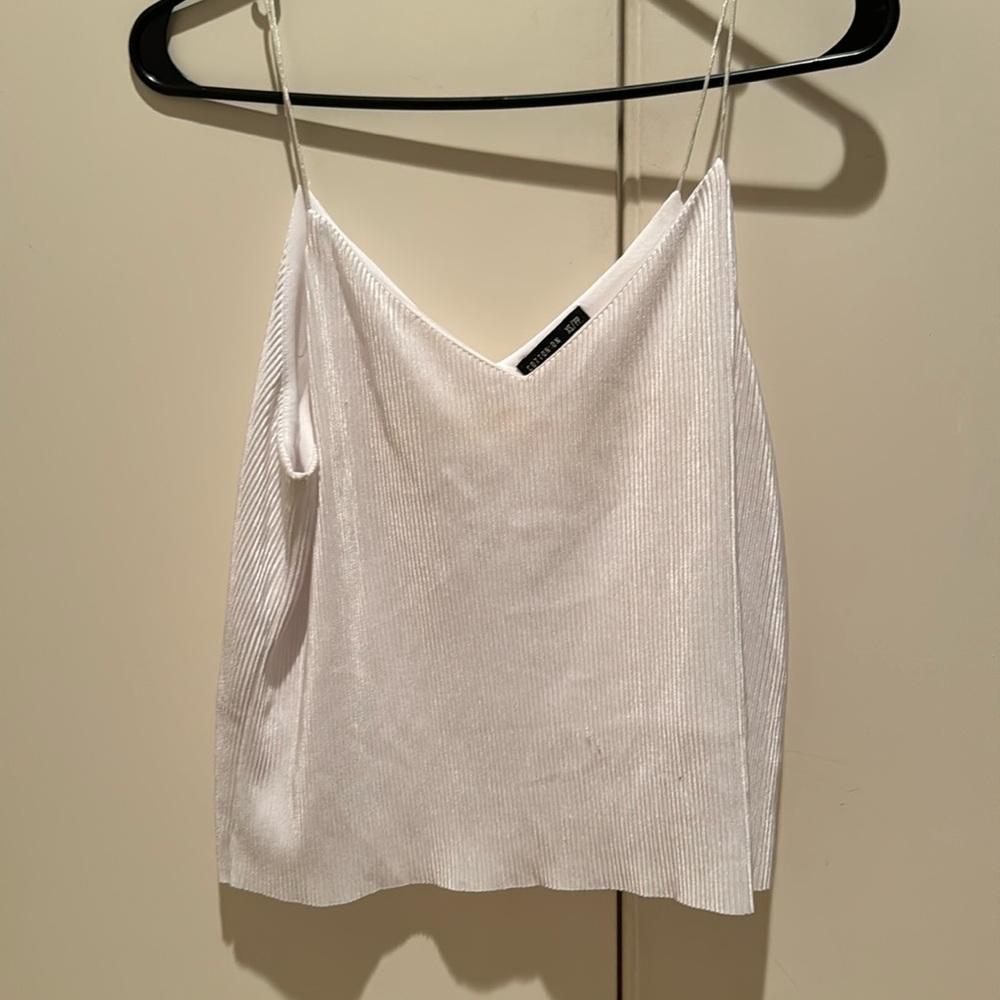 White ribbed tank
